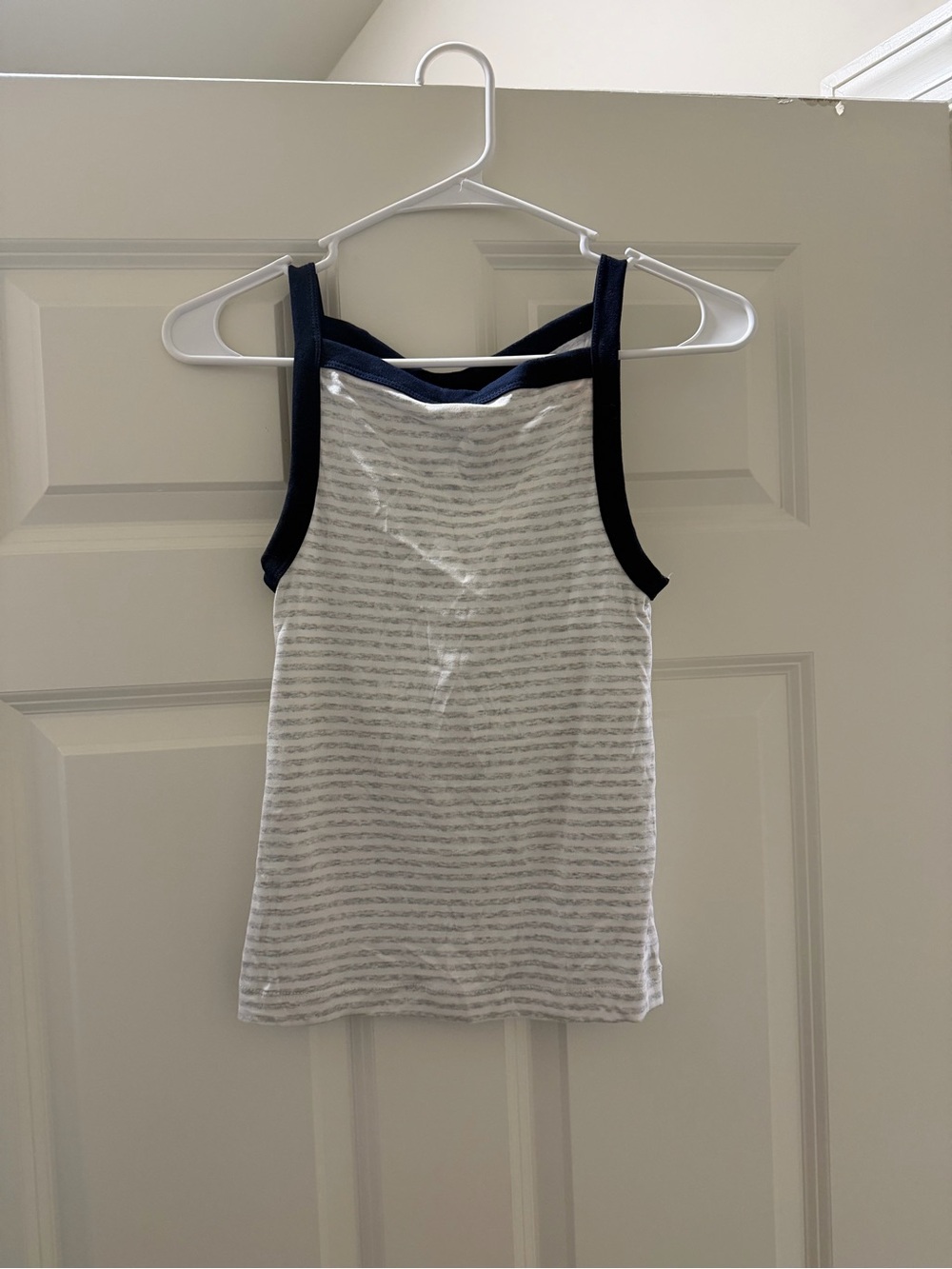 Old Navy Striped Tank Top with Navy Trim